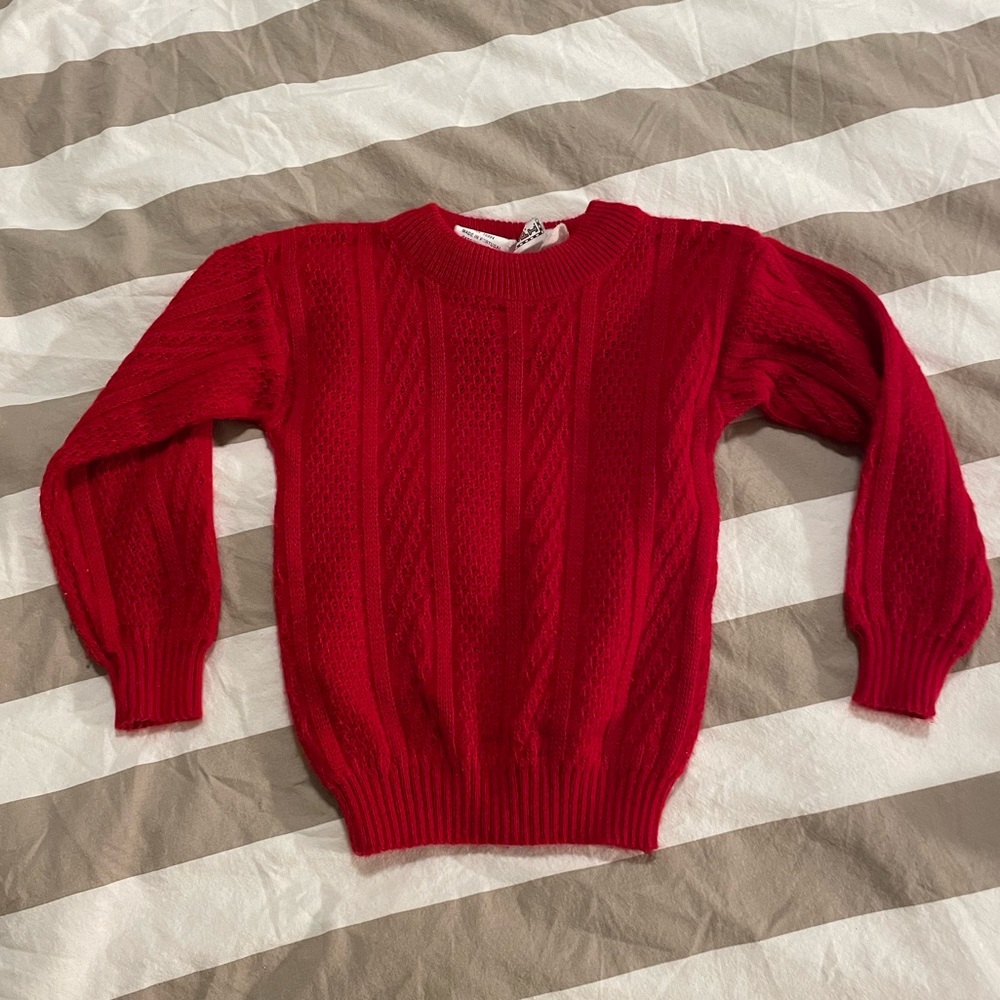 Red Vintage Child’s Sweater